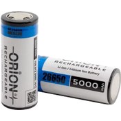 Resim Orion 26650 5000 mAh 3.7V Li-Ion Şarj Edilebilir Pil 