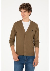 Resim U.s. Polo Assn. Erkek Haki Hırka Triko 50293531-vr027 Haki 