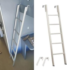 Resim Yatak Merdiveni Geniş Basamaklı Ve Kancalı Ikiz Ranza Merdiveni, Ev Yatakhanesi Çatı Katı Tavan Arası Karavan Ranza Merdiveni, Yer Tasarrufu Sağlayan Çocuk Tırmanma Merdiveni, Sadece Kampçı Yatak Kena 