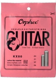Resim Orphee Kx80 Soprano Ukulele Teli Seti Orta Seviye - Karbon Seri Yüksek Kaliteli Karbon Materyal, Parlak Ve Berrak Ses Karakteri, Güçlü Projeksiyon Uyum: Soprano Ukulele Modelleri 
