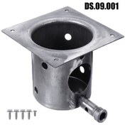 Resim Qingmipy Kalıcı Demir Yapımı Ev/sokağa Uygun Evrensel Bbq Izgara Eklentisi - Hızlı Kurulum, Homojen Isı Dağılımı Sağlar 127x127x9.5 Mm 