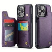Resim Caseme - C22 Kılıfı, Iphone 16/15/14/13/12/11 Pro Max için tasarlanmış, erkekler ve kadınlar için uygun, bir kart tutucu tasarıma sahip, bir kickstand, kart yuvaları, RFID koruması ve manyetik tokalı dayanıklı şok geçirmez bir kılıf ile donatılmıştır. 