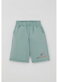 Resim Breeze Erkek Bebek Şortlu Takım Sevimli Kaptan Ayıcık Baskılı Cep Detaylı 9 Ay-3 Yaş, Bej Bej 