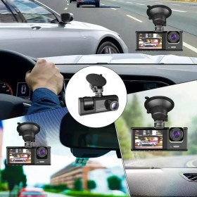 Resim Calperia Araç Araba Kamerasi Black Box Traffic Recorder 3 Kameralı (5047) 