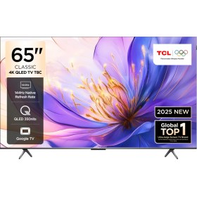Resim TCL 65T8C 65" 165 Ekran Uydu Alıcılı 4K Ultra HD QLED Google TV 
