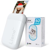 Resim Liene 2x3” Mini Taşınabilir Fotoğraf Yazıcısı, Bluetooth 5.0, iOS & Android Uyumlu 