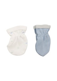 Resim Sebi Bebek Eldiveni 0-3 Ay 9903 Mavi-ekru Mavi - Ekru 