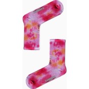 Resim Carnaval Socks Pembe Fuşya Batik Spor Çorap 