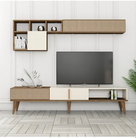Resim Variant Milan Tv Ünitesi - Ceviz / Krem 