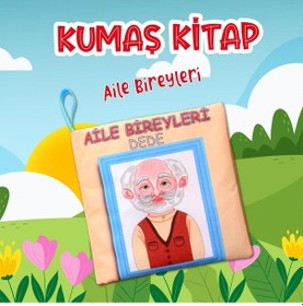 Resim Tox Aile Bireyleri Sessiz Kumaş Kitap T109 - Bez Kitap , Eğitici Oyuncak , Yumuşak Ve Hışırtılı 