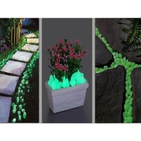 Resim 100adet Fosforlu Çakıl Taşı Gece Parlayan Fosforlu Çakıl Taşları Çok Renkli 