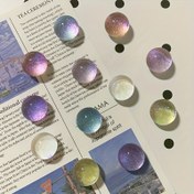 Resim Renkli şeffaf yıldızlı gökyüzü yarı daire buzdolabı mıknatısları, sevimli Glitter yarı daire buzdolabı mıknatısları, Dolap dolabı dekorasyon çıkartmaları, ev mutfak ofis sevimli eğlenceli buzdolabı mıknatısları, hediyeler, dekoratif buzdolabı mıknatısları 
