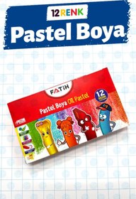 Resim t tuğset etiket 12 Renk Pastel Boya-T1409 