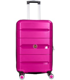 Resim Npo Diamond Pp Polipropilen Orta Boy Kırılmaz Valiz - Fuşya 