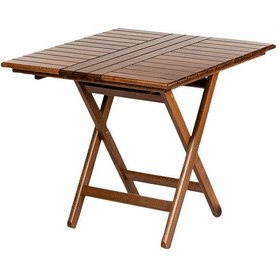 Resim Bahçeme Kaş 80X80 Katlanabilir Ahşap Bahçe Balkon Masası- 
