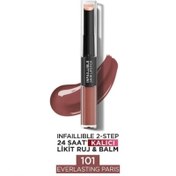 Resim Loreal Paris Infaillible 2 Step 24 Saat Kalıcı Likit Ruj & Balm 101 Everlasting Paris 