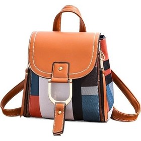 Resim Supermarket1 Yeni Kore Tasarımı Kadın Sırt Çantası 2022 - Yumuşak Deri, Büyük Kapasiteli, Moda Çantası, Seyahat Ve Okul İçin Toprak Sarısı Çok Renkli 