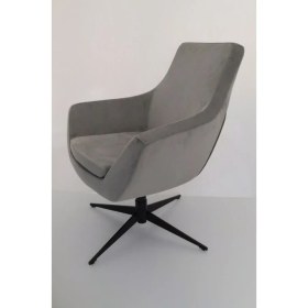 Resim Bintaş Mobilya Fahren Rahat Gri Kumaş Küçük Otel Koltuğu 