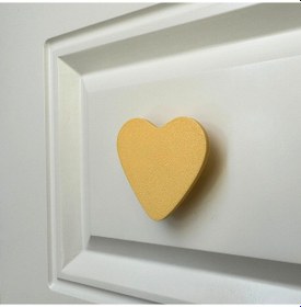 Resim Pomerol Sarı Kalp Dolap Kulpu - Çocuk Odası, Mutfak Ve Banyo İçin Modern, Şık Ve Dayanıklı Mobilya Kulp, Dk 