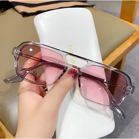 Resim LOOKUP NEW Unisex Kadın Erkek Uv400 Korumalı Pembe Gri Kare Dikdörtgen Imaj Tarz Yeni Sezon Güneş Gözlüğü 