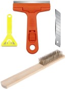 Resim Depolife Cam Ocak Kazıma Temizleyici Buz Sökücü Spatula Seti Mutfak Fırın Ocak Fayans 4lü Hassas Set 