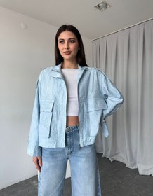 Resim Nakışlı Bebek Mavisi Ceket 