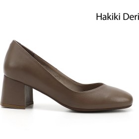 Resim Gönderi R Kadın Vizon Antik Küt Burun Orta Kalın Topuklu Hakiki Deri Ayakkabı Gdza13424226 vizon 