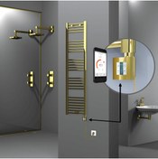 Resim Radiva HAITI Elektirikli Havlupan 400x1500 Düz Altın (KTX4 Termostat) 300W Spiral Kablolu 