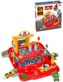 Resim a v d a Oyuncak Garaj Seti Pisti - Otopark - Istasyon Araba Oyun Seti -dede 