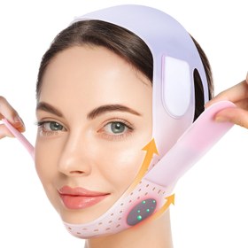 Resim JUSRON V-Line Lift Up Chin Strap - Çene ve Yüz Kaldırma için Güzellik Sıkılaştırma Kemeri, Kaymaz Ergonomik Tasarım, 58.42-68.58 cm, Kadınlar ve Erkekler için Unisex, Yüz Kası Sıkılaştırma ve Ameliyat Sonrası, Çene Kontürleme, Pürüzsüz Bitiş, Güvenli Uygunluk, Erkekler ve Kadınlar 