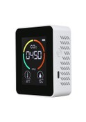 Resim Mufunye Evde Kullanım İçin Taşınabilir Co2 Ölçer - Sıcaklık Ve Nem Ölçümü Yapan Hava Kalitesi Monitörü Beyaz 