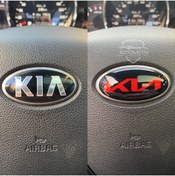 Resim FD Damla Etiket Kıa Ceed Direksiyon Logo Kırmızı Özel Dizayn 