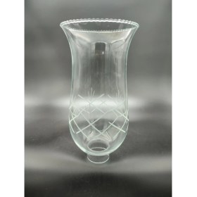 Resim Kuğulu Avize Lamba Camı Şeffaf Üzeri Kesmeli E.14( Duy yuvası:4.50cm) 