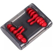 Resim Aubyhe Kırmızı Silikon Kulak Tıkacı 2 Çift - Güçlü Gürültü Engeli Kulak Bakımı Ürünü 10.1" 