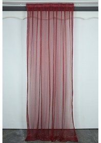 Resim Orkide Kırmızı Renk Tek Kanat Hazır Dikilmiş Pileli Fon Perde 75 260 Cm Kırmızı 