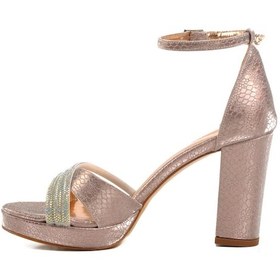 Resim Ayakmod 655386 Z Rose Taşlı Kadın Platform Topuklu Ayakkabı Rose 