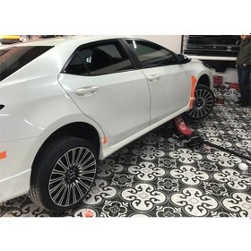 Resim Toyota Corolla Uyumlu Twin Yan Marşpiyel Seti Mat Siyah 2013 - 2019 