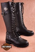Resim Harley Davidson Tiny Kadın Siyah Deri Çizme 