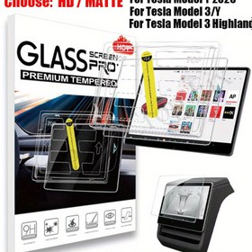 Resim 2-in-1 Tesla Model Y 2025 ve Tesla Model 3 Highland / için Tesla 3/Y Merkez Kontrol Ekran Koruma Filmi 39.12 cm ve Arka 20.32 cm Ekran Koruma Filmi, Otomatik Araç Aracı Mat Cam, Gösterge Paneli Dokunmatik Ekran Aksesuarı, tesla aksesuarları, serin araba aksesuarları 