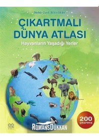 Resim Çıkartmalı Dünya Atlası Hayvanların Yaşadığı Yerler 