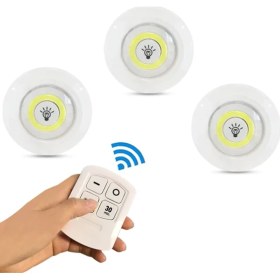 Resim Nanopro Uzaktan Kumandalı 3'lü Spot LED Lamba Kablosuz Pilli Işıldak 