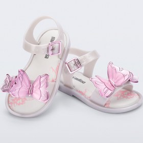 Resim Mini Melissa Fly Sandal III Kelebek Aplikeli Beyaz Kız Bebek & Çocuk Sandaleti | 22-30 Numara | Melflex® Vegan | İkonik Kokulu 
