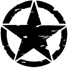 Resim habune Army Star Sticker 20 X 20 Cm 