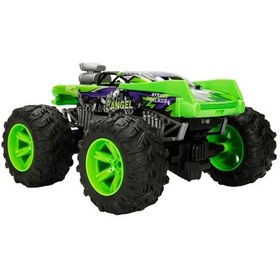 Resim 1:12 Big Patfoot Usb Şarjlı Uzaktan Kumandalı Off Road Araba 32 Cm 16156 Yeşil Çok Renkli 