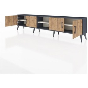 Resim Arges Tv Ünitesi 3 Raflı 4 Kapaklı 220x30x51 Antrasit-çam/aytaşı Atlas Çam/aytası - Antrasıt 