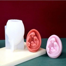 Resim Mufunye İsa Doğuşu 3d Silikon Kalıp - Duvar Dekoru, Mum Yapımı, Ev Dekorasyon Aksesuarı Aile Seti Gl152-1 