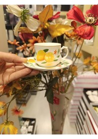Resim Acar Lemon 6 Kişilik Porselen Kahve Fincan Takımı - 90 Ml Beyaz 