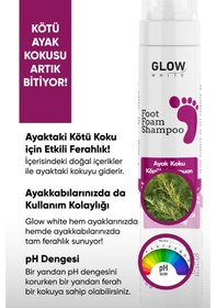 Resim Glow Whıte Ayak Koku Giderici Köpük Şampuan Doğal Çay Ağacı Ve Nane Yağı Özlü 100 Ml 