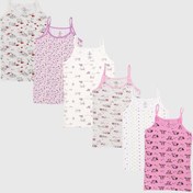 Resim Ceylanoğlu 6'lı Likralı İp Askılı Empirme Çocuk Atlet-336 Çok Renkli 