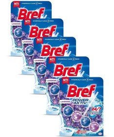 Resim Bref Power Aktiv Katı Tuvalet Bloğu 5 Adet Lavanta Tekli (5'Lİ SET) 
